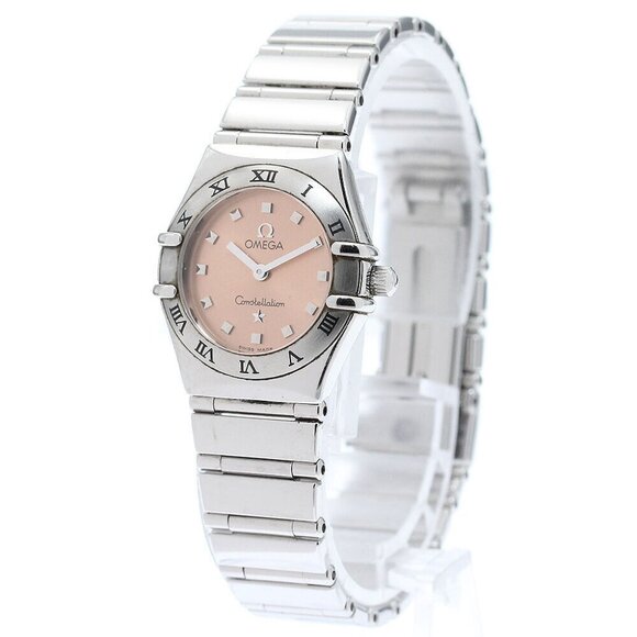 OMEGA Constellation Mini My Choice 1561.61 pink Dial Quartz Ladies Watch - Picture 1 of 12
